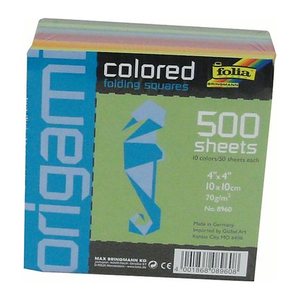 folia Faltblätter Origami mehrfarbig 500 Blatt