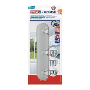 tesa Powerstrips Hakenleiste Klebehaken für max. 3,0 kg, 20,0 x 4,1 cm, 1 St.