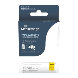MediaRange Schriftband MRBTZ621 ersetzt brother TZ-621/TZe-621 , 9 mm, schwarz auf gelb, 1 St.