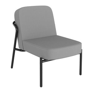 medso powered by PAPERFLOW Sessel MEDSO S Rund grau schwarz Kunststoff 58,0 x 74,3 x 73,6 cm, 1 St.