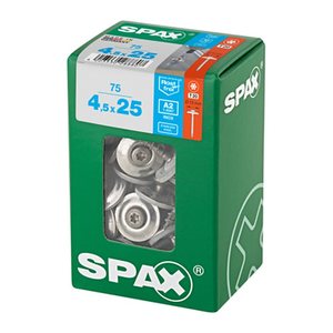 SPAX® Spenglerschrauben T20 Linsensenkkopf A2 4587000450257 4,5 mm x 25 mm, 75 St.