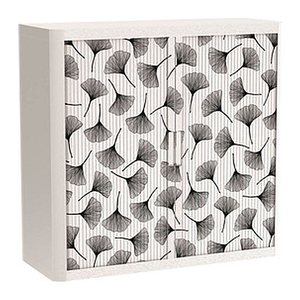 PAPERFLOW easyOffice Black & White Rollladenschrank 62432 2 Fachböden 110,0 x 41,5 x 104,0 cm