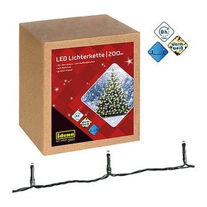 Idena 200er LED Lichterkette grün 29,9 cm, 1 St.