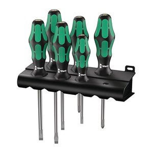Wera Schraubendrehersatz Plus Lasertip + Rack 6-teilig 334/6
