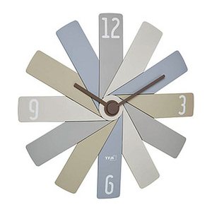 TFA® Wanduhr 60.3020 CLOCK IN THE BOX grau Kunststoff 400,0 x 37,0 mm