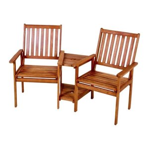 Garden Pleasure Sitzgruppe EDISON, braun Holz, 1-teilig