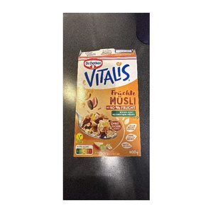 Dr. Oetker Vitalis Früchtemüsli ohne Zuckerzusatz Müsli 400,0 g, 1 St.