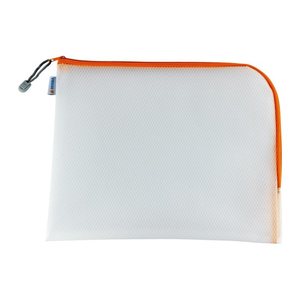 HERMA Reißverschlussbeutel DIN A4 überbreit transparent/orange, 1 St.