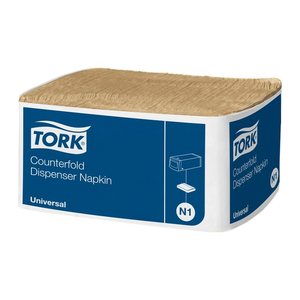 TORK Servietten Counterfold Universal N1 natur 1-lagig 30,0 x 33,0 cm, 7.200 Tücher
