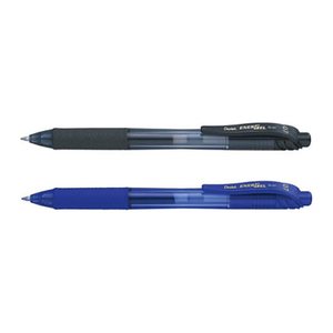 Pentel BL107 Gelschreiber-Set schwarz, blau 0,35 mm, Schreibfarbe: farbsortiert, 4 St.