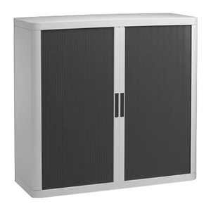 PAPERFLOW easyOffice Rollladenschrank weiß, anthrazit ohne Fachböden 110,0 x 41,5 x 104,0 cm