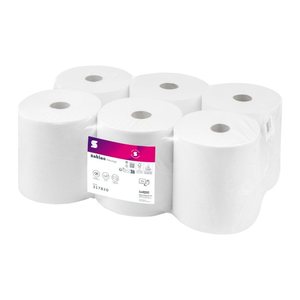 Satino Handtuchrollen prestige PT1 System 2-lagig hochweiß, 6 Rollen