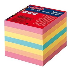 herlitz Notizzettel lose farbsortiert 9,0 x 9,0 cm, 550 Blatt, 1 St.