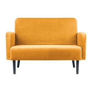 meet powered by PAPERFLOW 2-Sitzer Sofa LISBOA safran schwarz Stoff 124,0 x 81,5 x 83,0 cm, 1 St.