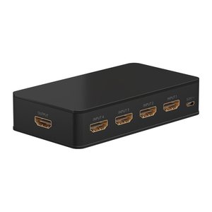 goobay HDMI™-Umschaltbox 4 auf 1 (4K @ 60 Hz)  HDMI-Switch, 1 St.