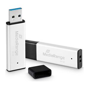 MediaRange USB-Stick MR1901 silber, schwarz 64 GB, 1 St.