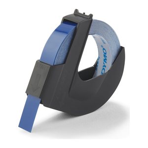 DYMO Prägeband 3D 12744 520106, 9 mm, weiß auf blau, 1 St.