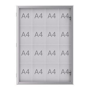 MAUL Schaukasten Excite grau 16x DIN A4 95,6 x 2,8 x 130,4 cm, 1 St.