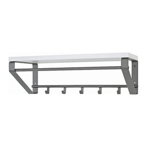 HAKU Möbel Wandgarderobe 13845 anthrazit Metall 5 Haken 70,0 x 23,0 cm, 1 St.