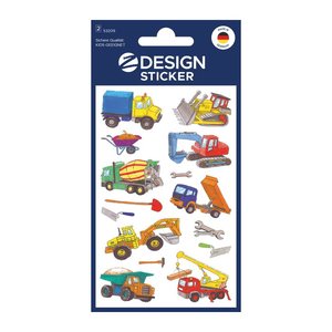 AVERY Zweckform Aufkleber 53209 Baufahrzeuge, 30 Etiketten