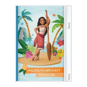 ROTH Hausaufgabenheft Disney Vaiana für clevere Faule liniert DIN A5 ohne Rand, 104 Blatt, 1 St.