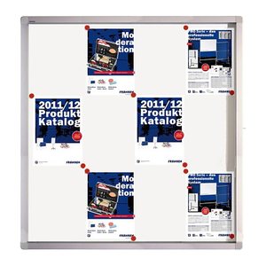 FRANKEN Schaukasten ECO silber 12x DIN A4 98,0 x 4,5 x 101,1 cm, 1 St.