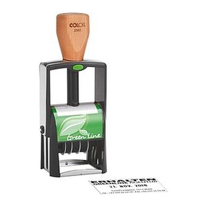 COLOP Datumstempel mit Text individualisierbar Green Line 2360 selbstfärbend schwarz ohne Logo, 1 St.