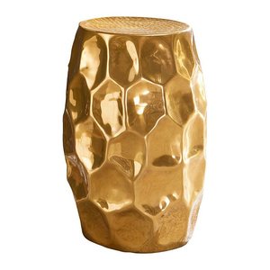WOHNLING Beistelltisch rund Aluminium gold 30,0 x 30,0 x 47,0 cm, 1 St.