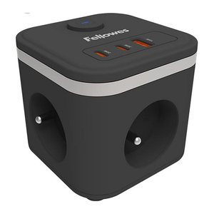 Fellowes Power Cube 3xSteckdose,1xUSB-A,2xUSB-C,Schalter sch