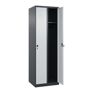 CP Spind Classic Plus anthrazitgrau, lichtgrau 080000-20 S10011, 2 Schließfächer 60,0 x 50,0 x 185,0 cm