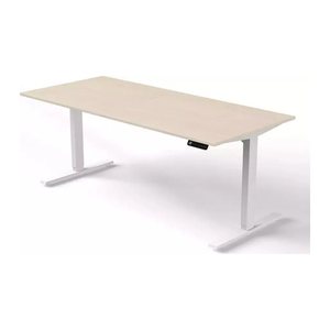 Kerkmann Move 3 elektrisch höhenverstellbarer Schreibtisch ahorn rechteckig, T-Fuß-Gestell weiß 180,0 x 80,0 cm