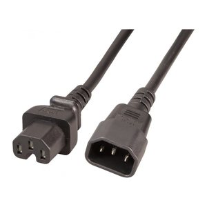 EFB Warmgeräteverl. C14 180°-C15 180°,sw,2.0m,3x1.00mm