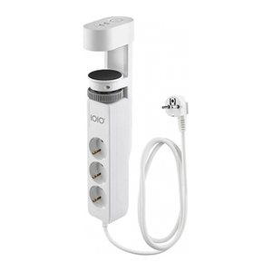 IOIO SL 3000 3-fach Tischsteckdose 1,5 m weiß mit USB-Buchse
