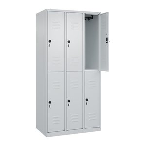 CP Spind Classic Plus lichtgrau 080300-30 S10008, 6 Schließfächer 90,0 x 50,0 x 185,0 cm