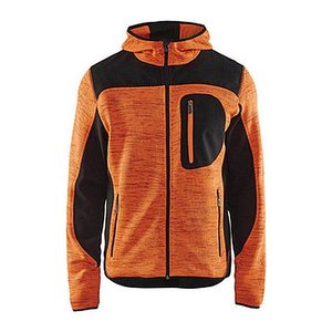 BLAKLÄDER® Herren Strickjacke 4930 orange/schwarz Größe L