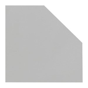 MÖBELPARTNER Verbindungsplatte lichtgrau, fünfeckig 65,0 x 65,0 x 2,2 cm