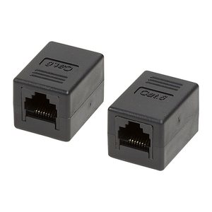 Logilink Patchkabelverbinder 1:1 2x RJ45 Cat.6 UTP, schwarz