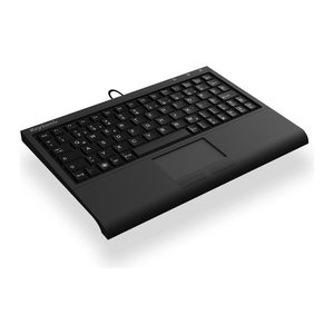 KeySonic Super Mini Tastatur Touchpad ACK-3410 DE Schwarz