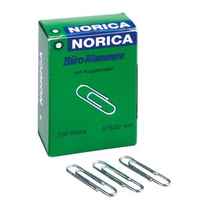 ALCO Büroklammern NORICA silber galvanisiert, 100 St.