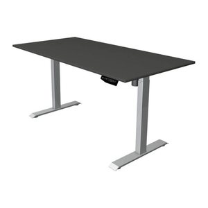 Kerkmann Move 1 elektrisch höhenverstellbarer Schreibtisch anthrazit rechteckig, T-Fuß-Gestell silber 160,0 x 80,0 cm