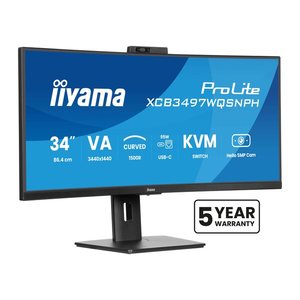 IIYAMA 86,4cm (34") XCB3497WQSNPH-B1 21:9 HDMI+DP+USB-C Webc