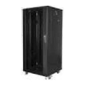 LANBERG 19" 27U 800x1000 freist. LCD Glastür V2(FlatPack) sw (Speditionsversand)