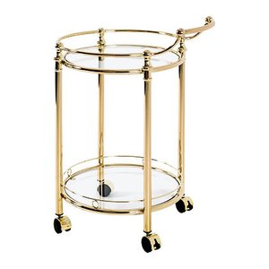 HAKU Möbel Servierwagen gold, transparent 59,0 x 49,0 x 79,0 cm