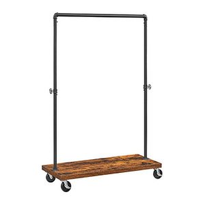 VASAGLE Rollgarderobe braun Metall 2 Haken 104,5 x 162,0 cm, 1 St.