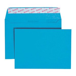 ELCO Briefumschläge Color DIN C6 ohne Fenster intensivblau haftklebend 25 St.