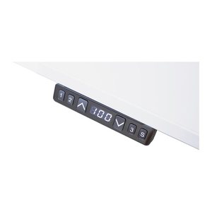 HAMMERBACHER XDKB19 elektrisch höhenverstellbarer Schreibtisch eiche rechteckig, C-Fuß-Gestell silber 180,0 x 80,0 cm