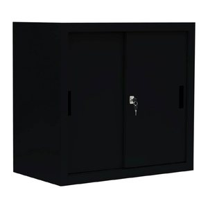 LÜLLMANN Schiebetürenschrank, 550089 tiefschwarz 1 Fachboden 80,0 x 45,0 x 75,0 cm