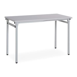 Klapptisch 4-Fuß fixe Höhe – Gestell in Lichtgrau (1400 x 800 x 750 mm)