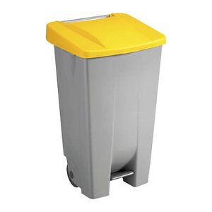 helit Mülleimer 120,0 l grau, gelb, 1 St.