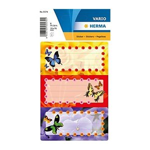 HERMA Schuletiketten Schmetterlinge, 6 Etiketten